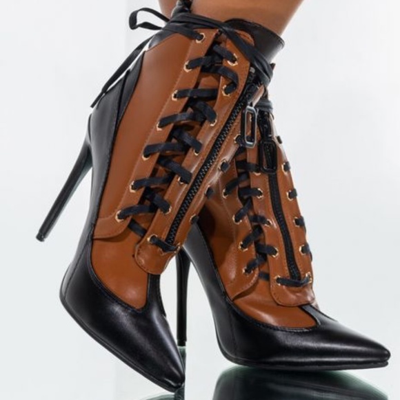 AZALEA WANG TOUGH TO LOVE STILETTO BOOTIE - Picture 1 of 5